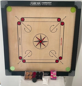 Carrom Board PREMIUM QUALITY Size 26” x 26” With Striker ,Coins & Powder NEW - Picture 1 of 6