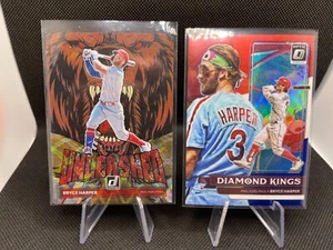 2022 Optic Red,White, and Blue /199 Bryce Harper+Unleashed /999+Stainted Glass - Picture 1 of 8