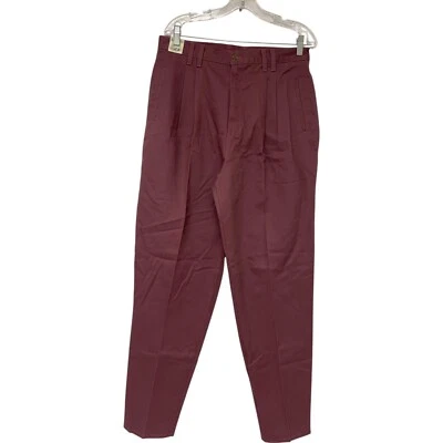 Pantalones plisados cónicos de cintura alta borgoña Northern Reflections para mujer talla 15/16 Foto 1 de 4