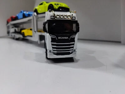  1/50  Scania Truck Alloy in Red, White, And Yellow  - Image 1 of 4
