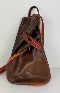 2in1 Tasche Rucksack Vera Pelle Leder Handtasche Umhängetasche Tagesrucksack - Bild 1 von 11