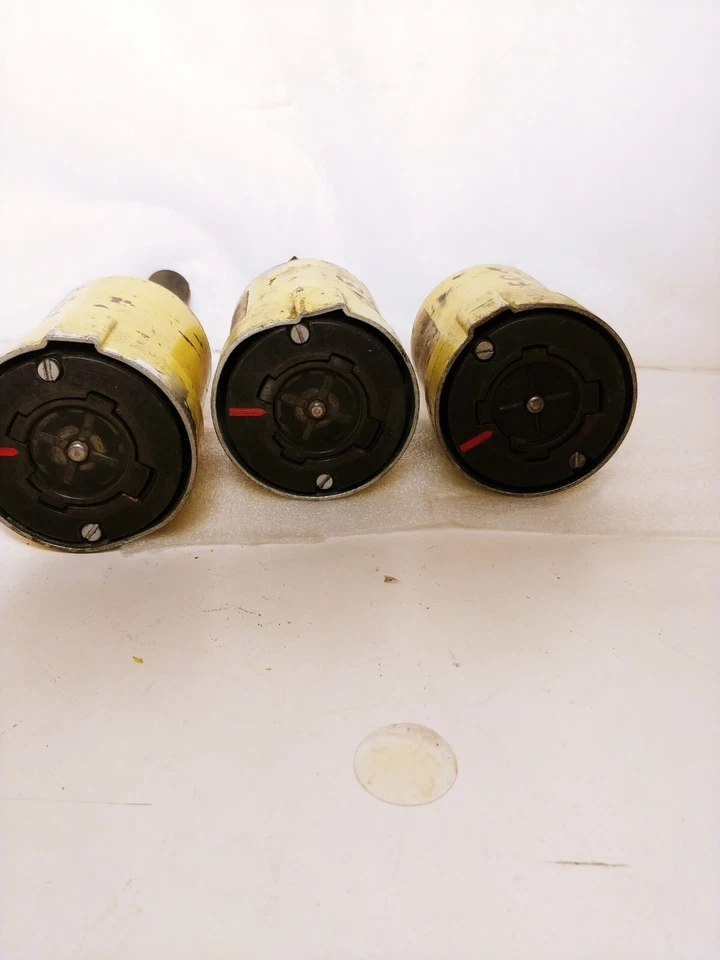 3 Hubbell Hubbellock Receptacle 60A 600V Used Female One Connector Bent Working - Image 1 of 4