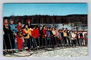MI-Michigan, Ready For Ski Instruction, Antique, Vintage Souvenir Postcard