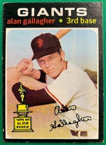 1971 Topps Alan Gallagher RC San Francisco Giants #224 VG++