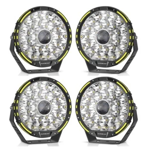 4pcs AUXBEAM 9" in LED Work Light Driving Fog Lamp Spot Pods Offroad for Polaris - Foto 1 di 12