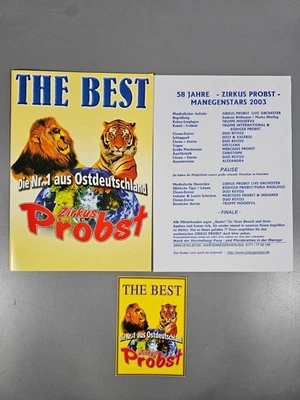 Altes original Programmheft Prospekt Zirkus PROBST 2003 + Beilagen - Bild 1 von 2