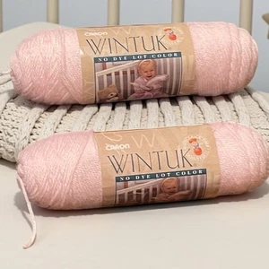 LOT Of 2 Skeins Caron Wintuk Acrylic Yarn Baby Pink/3025 HTF/Discontinued - Picture 1 of 3