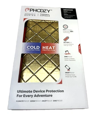 Funda de teléfono / cápsula térmica PHOOZY. Protección del dispositivo. Oro-Medio. NUEVO EN CAJA Foto 1 de 4