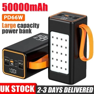 50000mAh Power Bank 66W PD Fast Charging for phone Outdoor Camping Power Supply* - Picture 1 of 13