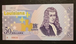 USA Staaten, Louisiana, 50 $, Polymer, ND (2016), P-N/L, UNC R.C. De La Salle F - Bild 1 von 2