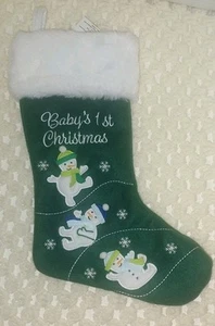 Baby 1. Weihnachtsstrumpf grün - Bild 1 von 4