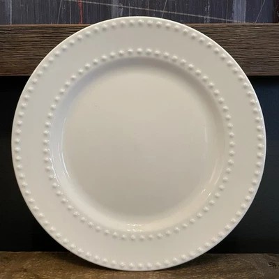 Raro ROYAL NORFOLK Borde con Cuentas Blanco 7.5" Plato de Ensalada Platos de Uñas de Hobnail Hasta 6 Foto 1 de 4