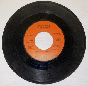 Linda Ronstadt: When Will I Be Loved/It Doesn't Matter Anymore 45 Record Capitol - Picture 1 of 2