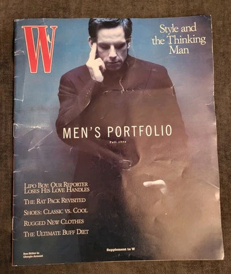 Vintage W Magazine Supplement Men's Portfolio Fall 1998 -BEN STILLER Front Cvr- - Image 1 of 2