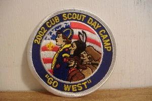~GO WEST~2002 CUB SCOUT DAY CAMP~FABRIC PATCH~ - Picture 1 of 2