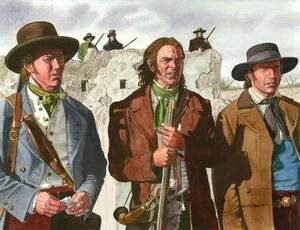 THE ALAMO BILLY BOB THORNTON JASON PATRIC PATRIC WILSON ART PRINT - Picture 1 of 1