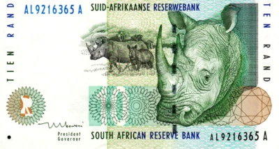 South Africa 10 Rand ND(1999) aXF Banknote P-123b Prefix AL Mboweni Sig. - Image 1 of 2