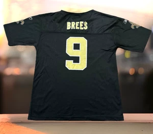 New Orleans Saints Drew Brees Trikot Jugend Jungen XL 18-20 schwarz NFL #9 Reebok - Bild 1 von 6