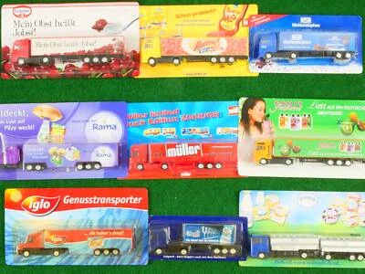 IN Set 9 Trucks Trailers Werbemodelle Iglo among Others Mint! Boxed 1704-07-84 - Image 1 of 4
