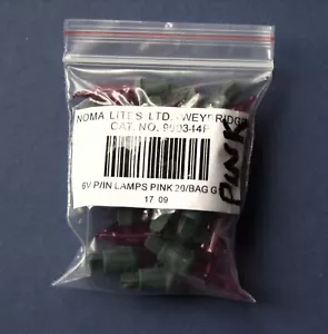 20x Bombillas/Lámparas Vintage Noma G1 Color Rosa 6v 0,75w Árbol de Navidad/Hada - Imagen 1 de 1