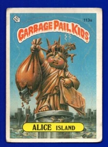 1986 Garbage Pail Kids - Serie 3 - #113a Isla de Alicia - Barber Back dos asteriscos - Imagen 1 de 2