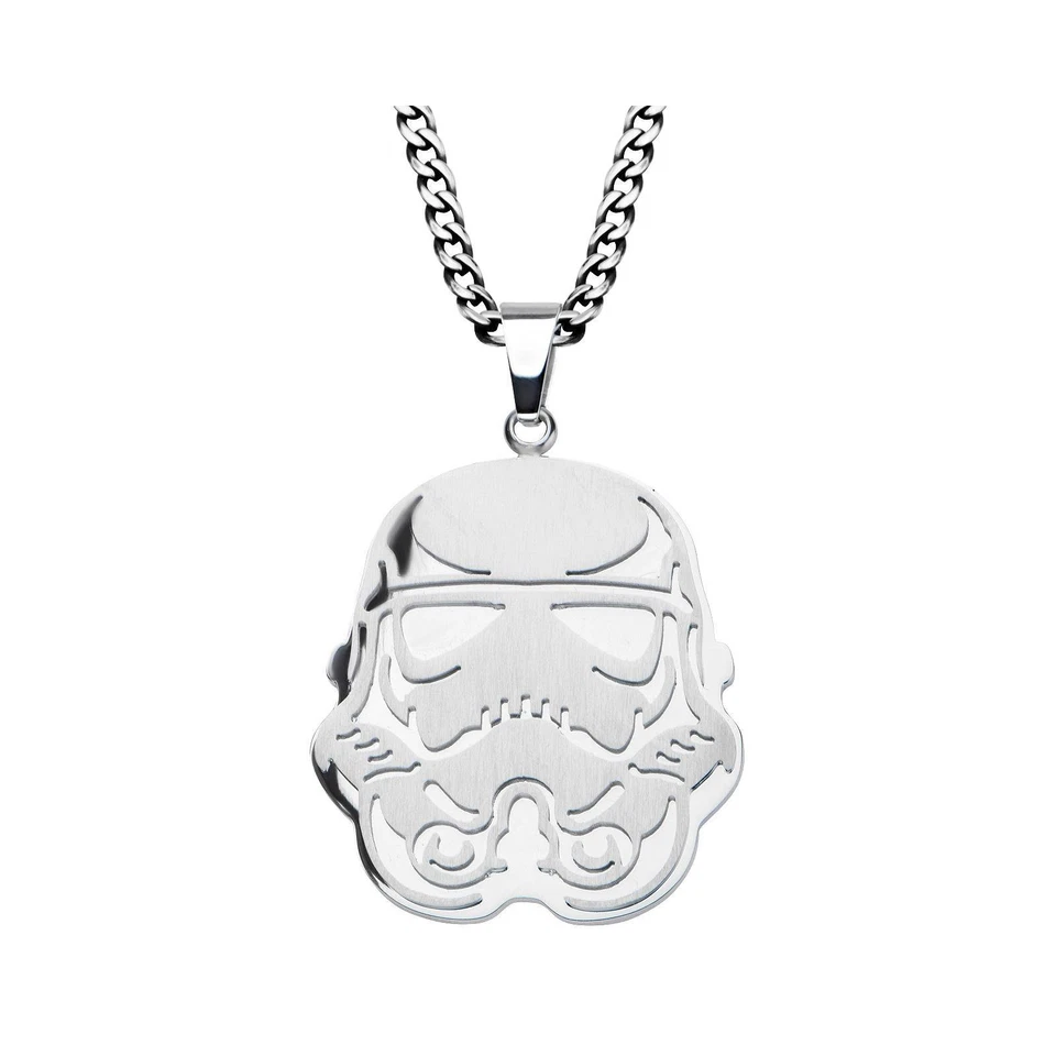Disney Stainless Steel Star Wars Stormtrooper Pendant 24"