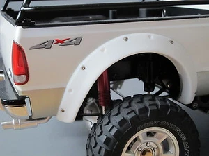 White Rubber Fender Fare Trim 4pcs Tamiya RC TOY 1/10 Ford F350 F-350 58372 - Picture 1 of 17