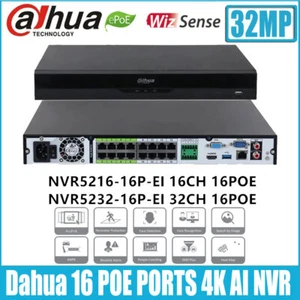 Dahua NVR5216-16P-EI 16CH 16 Poe & NVR5232-16P-EI 32CH 16 PoE Ports 4K AI NVR - Picture 1 of 5