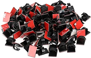 100Pcs 3M Adhesive Cable Clips Cord Organizer Wire Management for Car, Office an - Picture 1 of 7