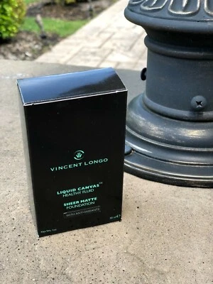 NEW VINCENT LONGO Liquid Canvas Healthy Fluid Sheer Matte Foundation #12 Topaz - Image 1 of 3