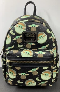 Loungefly Disney Parks Star Wars Mandalorian The Child Baby Yoda Backpack NEW - Picture 1 of 5
