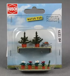 Busch 1235 H0 - 4 estrellas de Navidad, 2 mini abetos y accesorios - ¡NUEVO! - Imagen 1 de 5