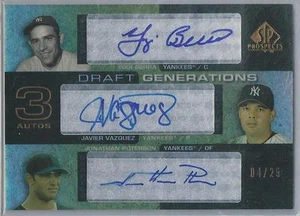2004 SP PROSPECTS YOGI BERRA / JAVIER VAZQUEZ / POTERSON TRIPLE AUTO 04/25!! - Picture 1 of 1