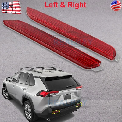 Par de luz de freio LED refletor de para-choque traseiro para Toyota Sienna LE XLE 2011-2020 - Imagem 1 de 4