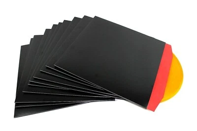 McDAISON 10pz COPERTINA INTERA x LP esterna NERA CARTONE dischi 33 RPM mix 12"