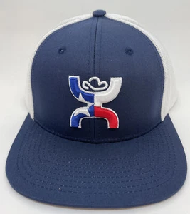 Sombrero de camionero Hooey Texican azul marino blanco malla Snapback 2120T-NVWH - Imagen 1 de 3