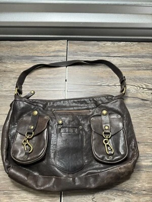 Bolso hobo de cuero Stuart Weitzman de cuero marrón con bolsa antipolvo Foto 1 de 4