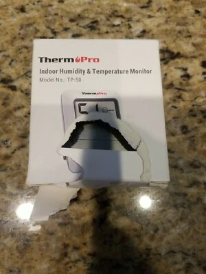 ThermoPro TP50 Digital Indoor Thermometer & Hygrometer, Magnetic, White  - Image 1 of 4