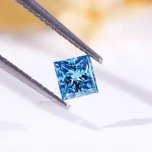 5-10 mm blaue Farbe VVS1 im Labor gezüchteter Moissanit Diamant Prinzessschliff loser Edelstein - Bild 1 von 10