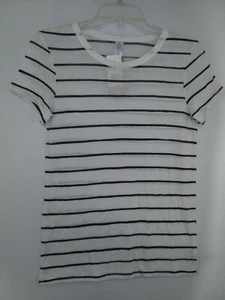 Alternative Womens Eco-Jersey Ideal T-Shirt 1940 White/black Stripe NWT S Small - Picture 1 of 3