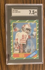 Jerry Rice 1986 Topps ROOKIE Card #161 —SGC 7.5