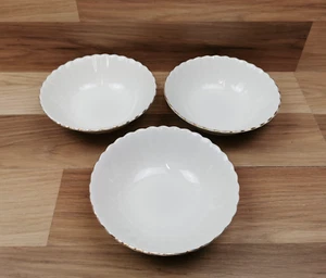 3 x Royal Albert Val D'or Weiß & Gold Bone China 6,25" Müslischalen - Optik unbenutzt - Bild 1 von 11
