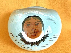 Vintage Sasha B Brastoff Domed Trinket Bowl Footed Dish Alaska Series Pottery - Picture 1 of 8
