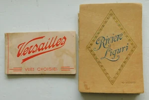 VINTAGE VERSAILLES SOUVENIR POSTCARD BOOKLET+RIVIERE LIGURI SOUVENIR PHOTO BOOK - Picture 1 of 7