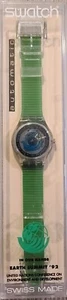 Vintage 90s Swatch Watch Earth Summit '92 In Our Hands Untested - Picture 1 of 4
