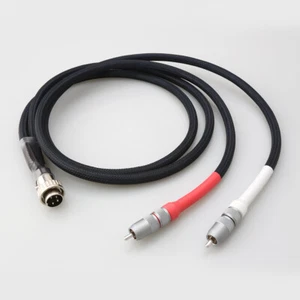 Silver Plated Twist Lock 4 Pin Din To RCA/Phono Cable Interconnect For Naim - Picture 1 of 9