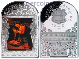 Andorra 2013 Renaissance Madonna von Correggio 15D reines Silber 50g Münze - Bild 1 von 2