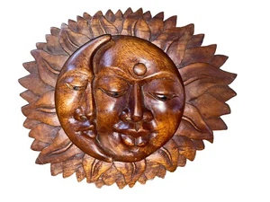 BEAUTIFUL SUN MOON TIKI BAR TROPICAL PLAQUE WALL HANGING ART ISLAND HOME DECOR - Picture 1 of 1