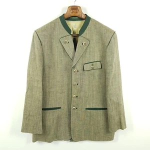 Steinbock Trachtenjacke Herren Gr. 106 Grün Meliert Leinen Janker Jacke - Bild 1 von 7