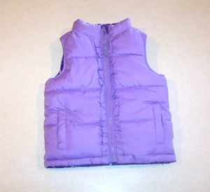 Infant Girl's Faded Glory Lavender/Purple Print Reversible Quilt Vest 24 Months - Picture 1 of 3